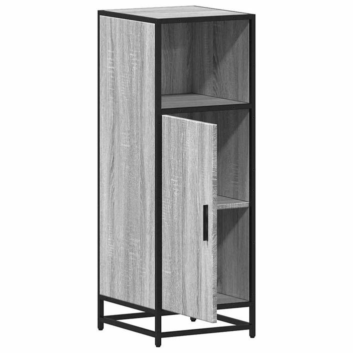 Armoire de salle de bain sonoma gris 35x37,5x100 cm - Photo n°8