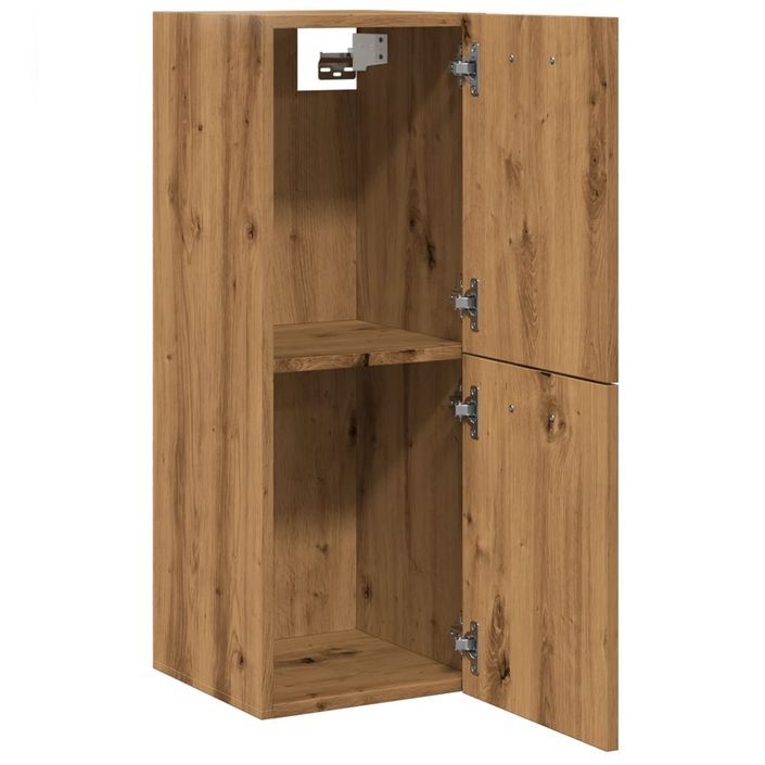 Armoire de salle de bain suspendue chêne artisanal 30x30x80 cm - Photo n°5