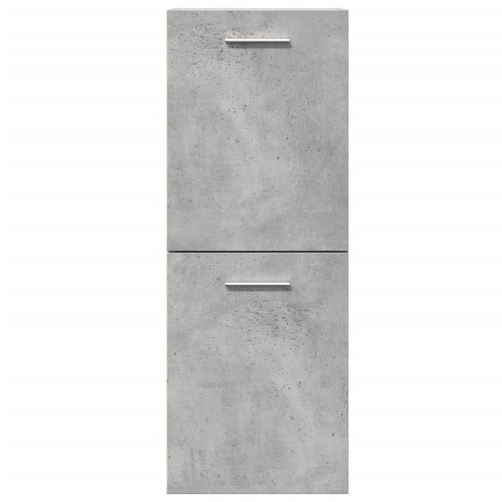 Armoire de salle de bain suspendue gris béton bois d'ingénierie - Photo n°4