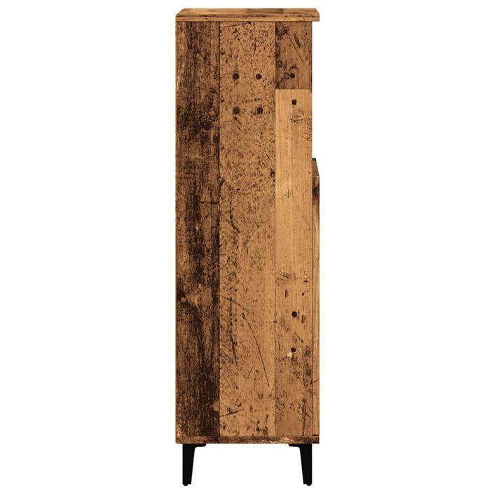 Armoire de salle de bain vieux bois 30x30x100cm bois ingénierie - Photo n°6