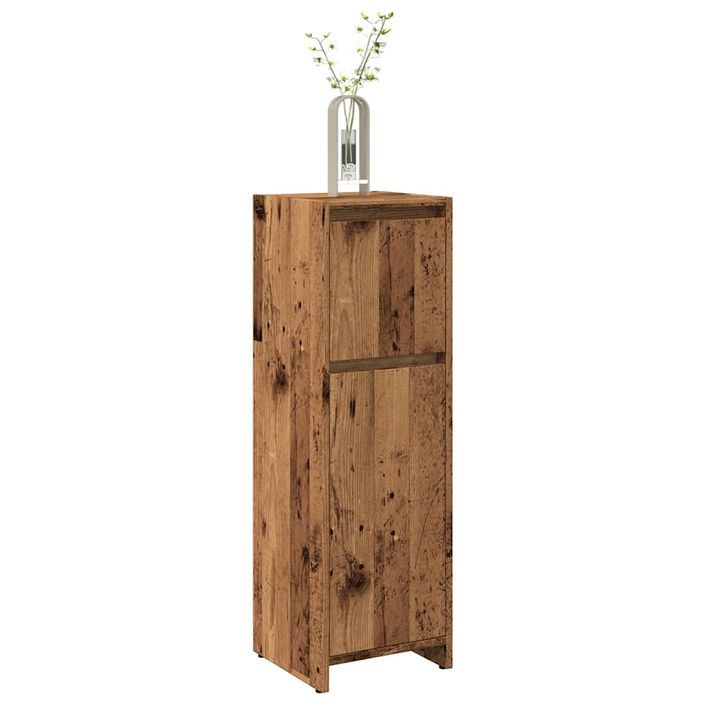 Armoire de salle de bain vieux bois 30x30x95 cm bois ingénierie - Photo n°1