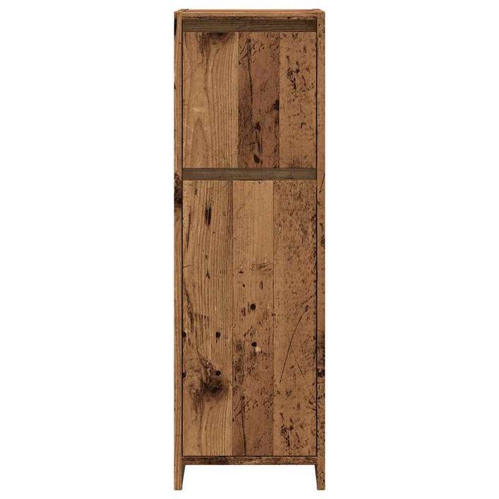 Armoire de salle de bain vieux bois 30x30x95 cm bois ingénierie - Photo n°4