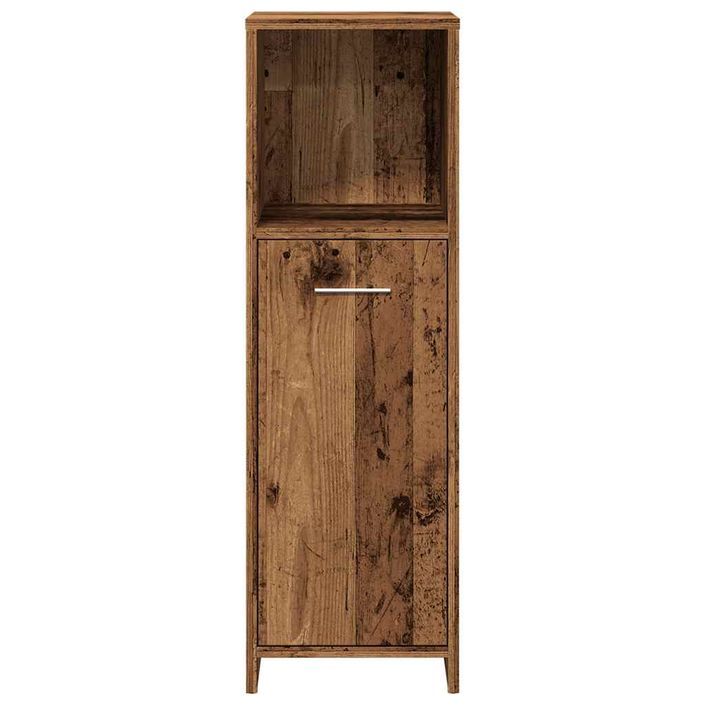 Armoire de salle de bain vieux bois 30x30x95 cm bois ingénierie - Photo n°4