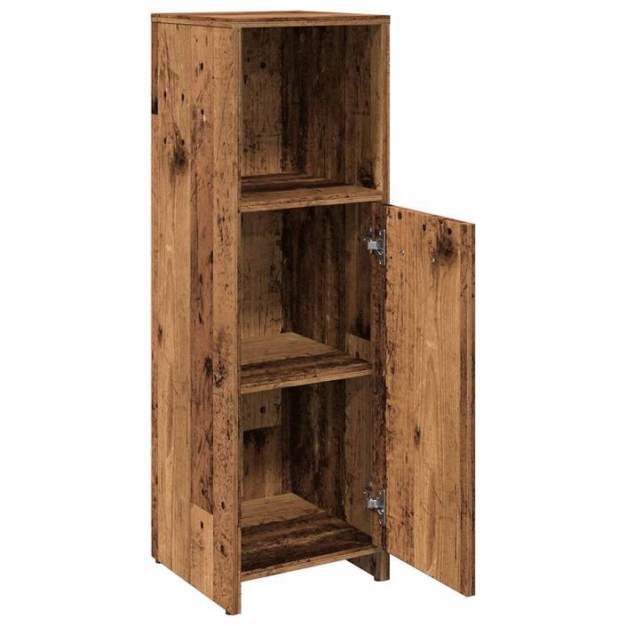 Armoire de salle de bain vieux bois 30x30x95 cm bois ingénierie - Photo n°7