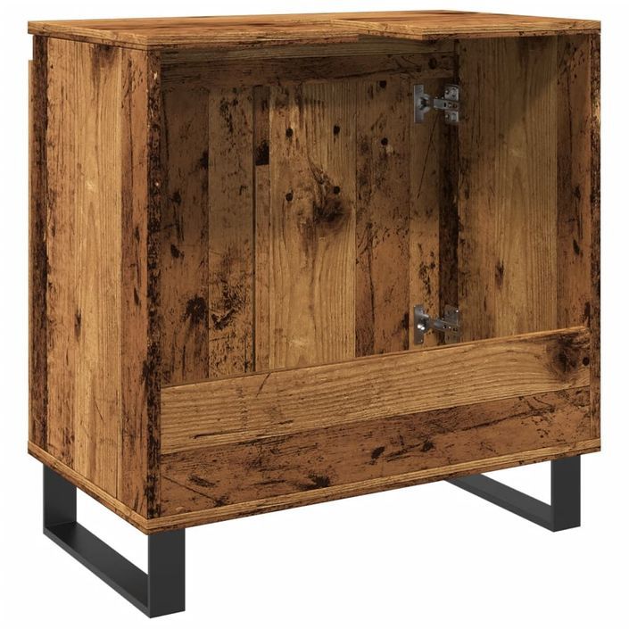 Armoire de salle de bain vieux bois 58x33x60 cm bois ingénierie - Photo n°6