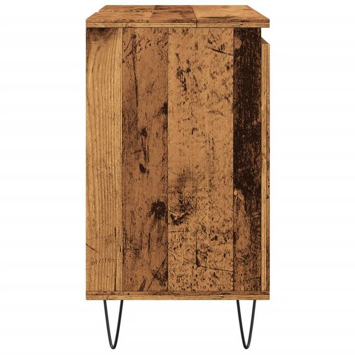 Armoire de salle de bain vieux bois 58x33x60 cm bois ingénierie - Photo n°5