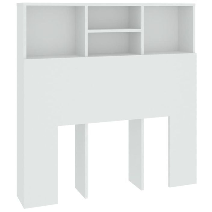 Armoire de tête de lit Blanc 100x19x103,5 cm - Photo n°2