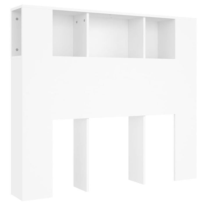 Armoire de tête de lit blanc 120x18,5x102,5 cm - Photo n°2