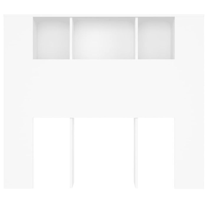 Armoire de tête de lit blanc 120x18,5x102,5 cm - Photo n°4