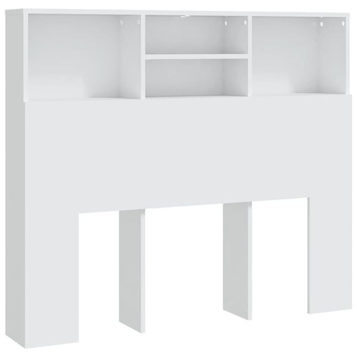 Armoire de tête de lit Blanc 120x19x103,5 cm - Photo n°2