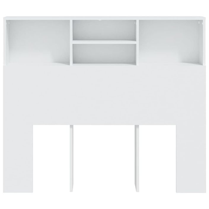 Armoire de tête de lit Blanc 120x19x103,5 cm - Photo n°5