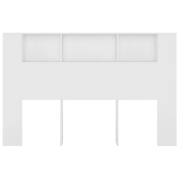 Armoire de tête de lit Blanc 160x18,5x104,5 cm - Photo n°4