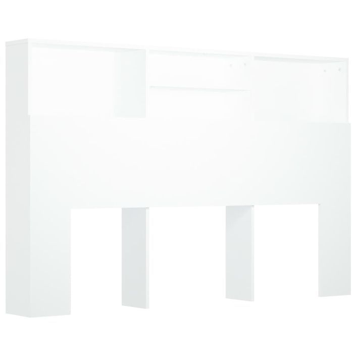 Armoire de tête de lit Blanc 160x19x103,5 cm - Photo n°1