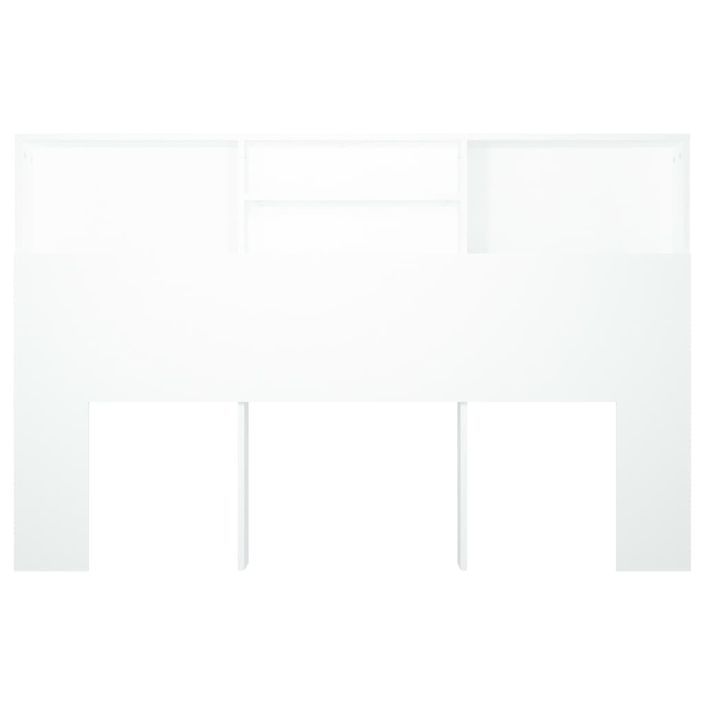 Armoire de tête de lit Blanc 160x19x103,5 cm - Photo n°5