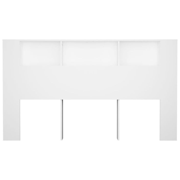 Armoire de tête de lit Blanc 180x18,5x104,5 cm - Photo n°4