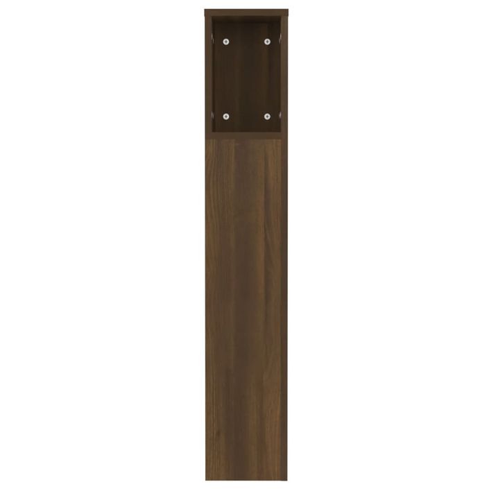 Armoire de tête de lit chêne marron 120x18,5x102,5 cm - Photo n°5