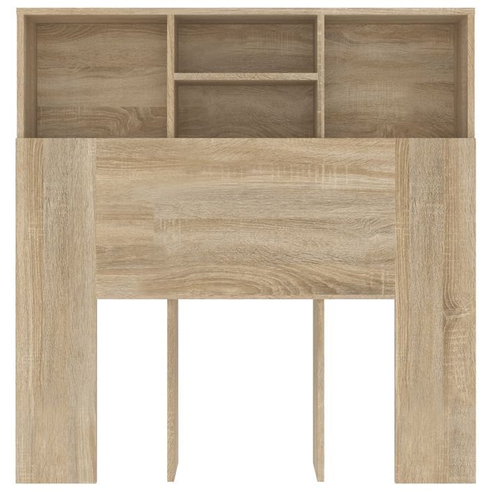 Armoire de tête de lit chêne sonoma 100x19x103,5 cm - Photo n°4