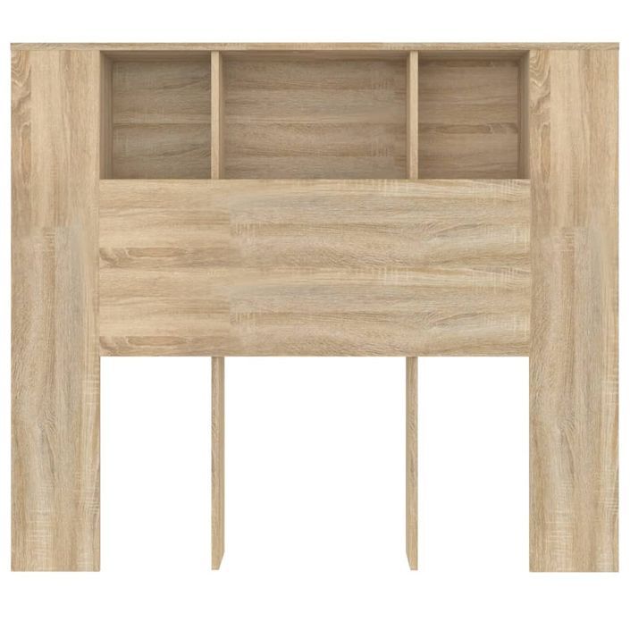 Armoire de tête de lit chêne sonoma 120x18,5x102,5 cm - Photo n°4