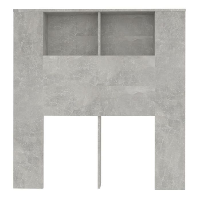 Armoire de tête de lit Gris béton 100x18,5x104,5 cm - Photo n°4