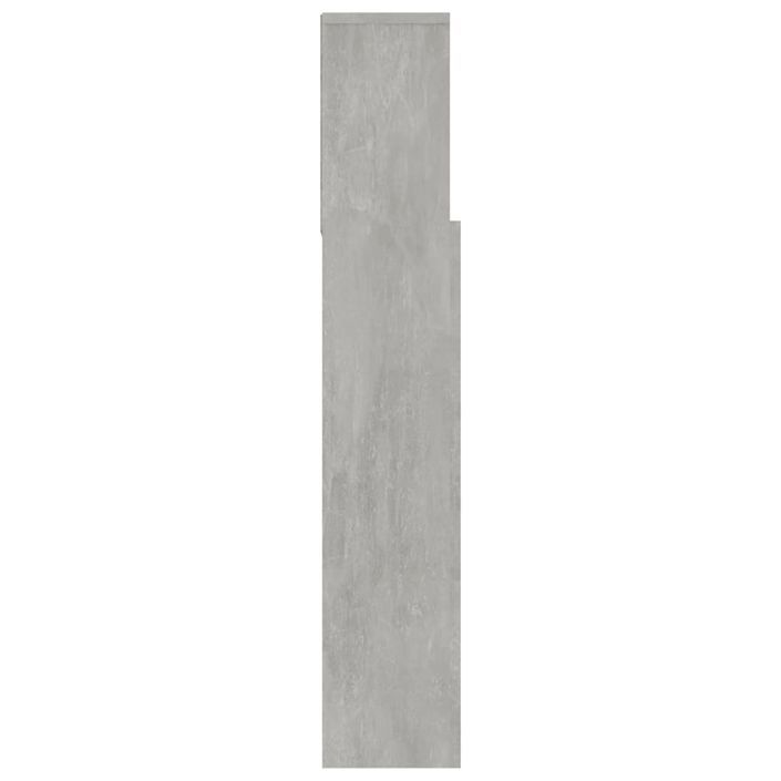 Armoire de tête de lit Gris béton 120x19x103,5 cm - Photo n°6