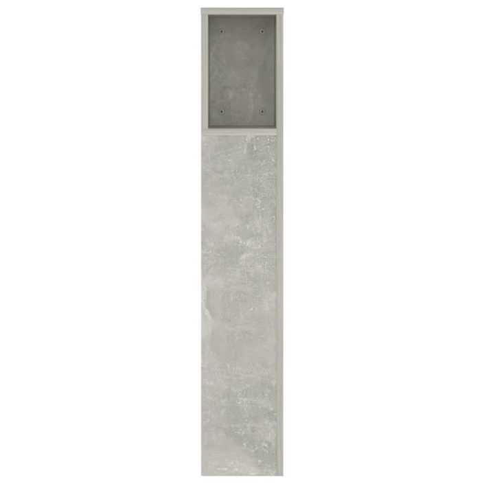 Armoire de tête de lit Gris béton 140x18,5x104,5 cm - Photo n°4