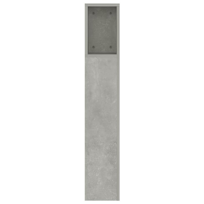 Armoire de tête de lit Gris béton 160x18,5x104,5 cm - Photo n°5