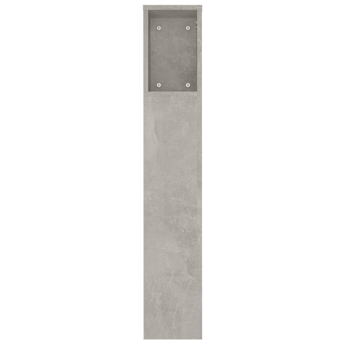 Armoire de tête de lit Gris béton 180x18,5x104,5 cm - Photo n°5