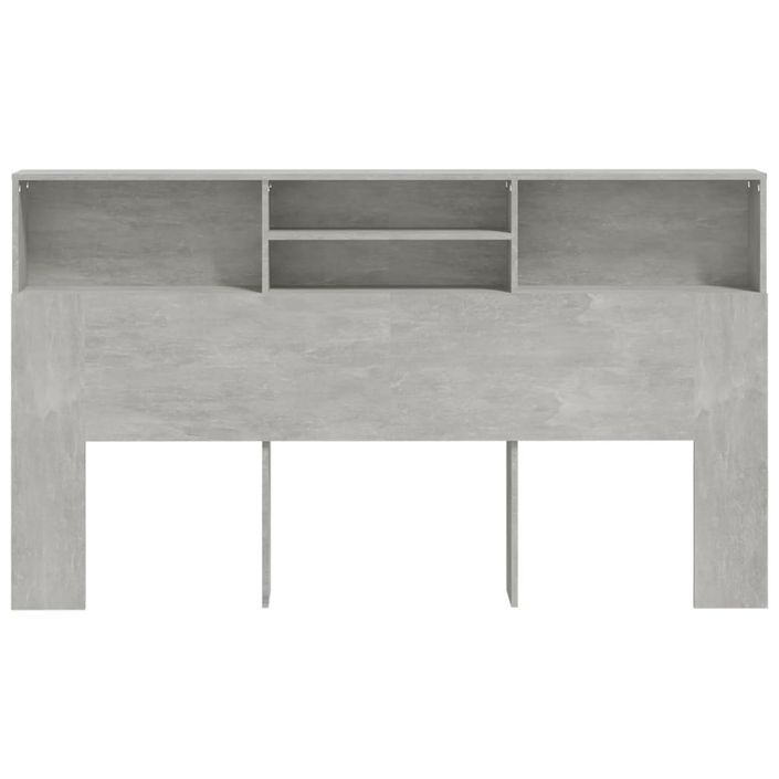 Armoire de tête de lit Gris béton 180x19x103,5 cm - Photo n°3