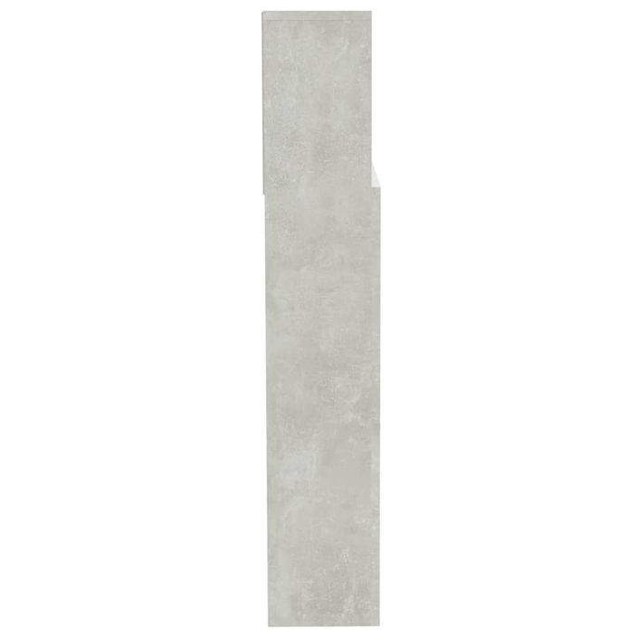 Armoire de tête de lit Gris béton 200x19x103,5 cm - Photo n°4