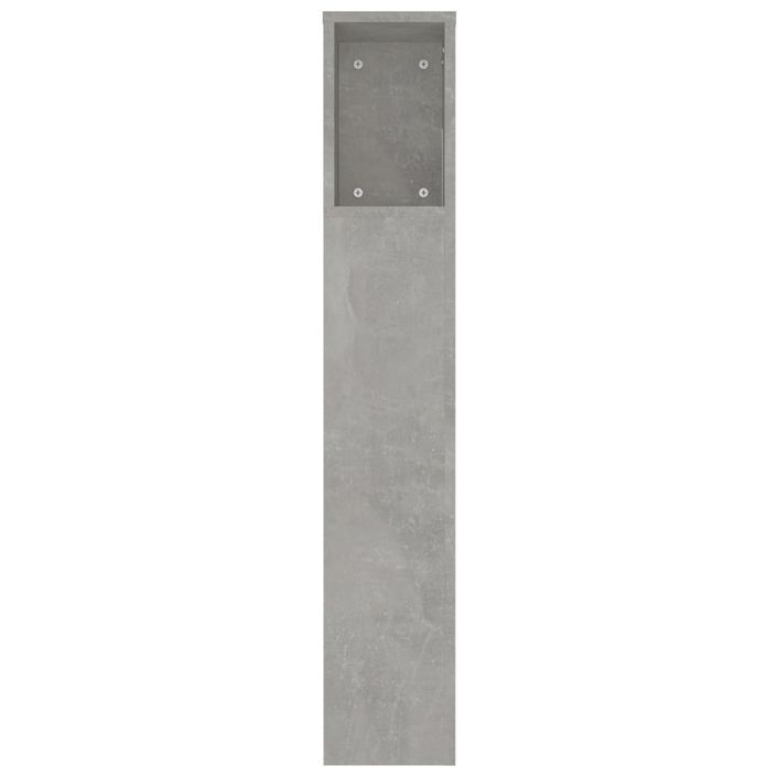 Armoire de tête de lit Gris béton 220x18,5x104,5 cm - Photo n°5