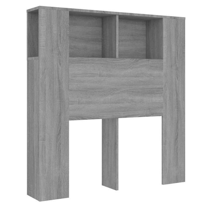 Armoire de tête de lit Sonoma gris 100x18,5x104,5 cm - Photo n°2