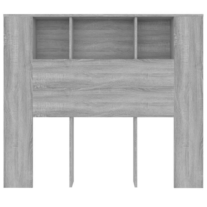 Armoire de tête de lit sonoma gris 120x18,5x102,5 cm - Photo n°4