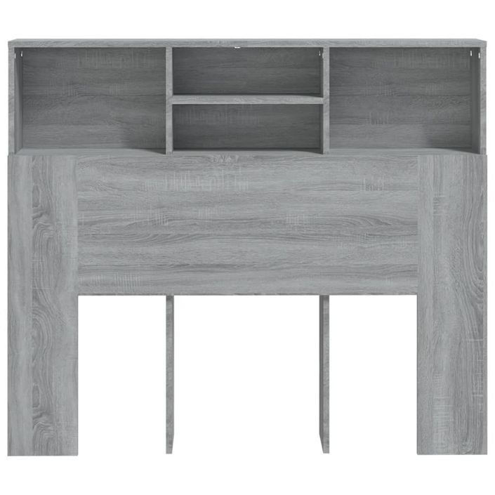 Armoire de tête de lit Sonoma gris 120x19x103,5 cm - Photo n°5