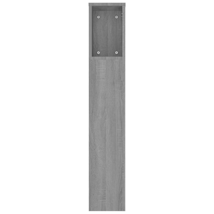 Armoire de tête de lit Sonoma gris 180x18,5x104,5 cm - Photo n°5