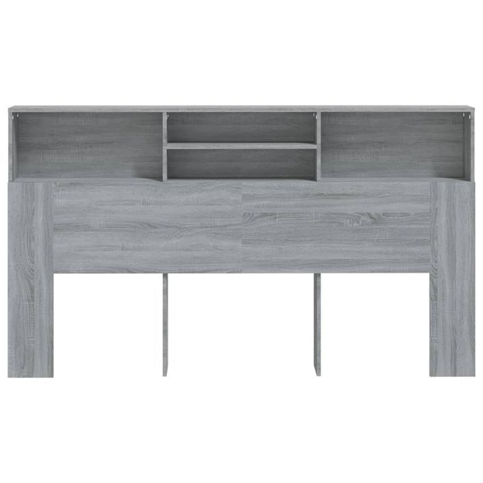 Armoire de tête de lit Sonoma gris 180x19x103,5 cm - Photo n°3