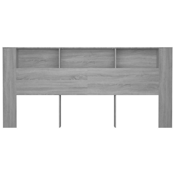 Armoire de tête de lit Sonoma gris 220x18,5x104,5 cm - Photo n°4