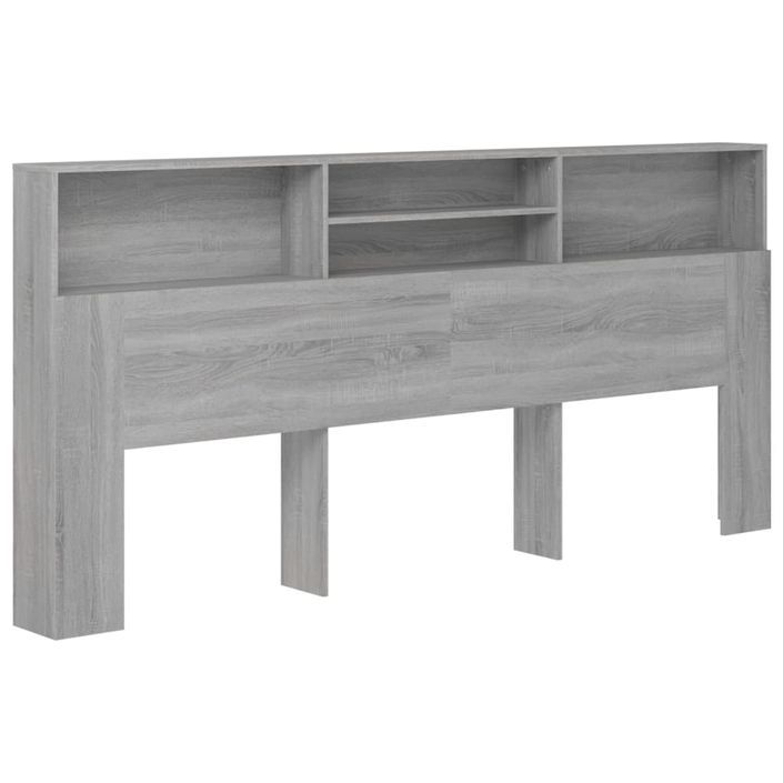 Armoire de tête de lit Sonoma gris 220x19x103,5 cm - Photo n°2