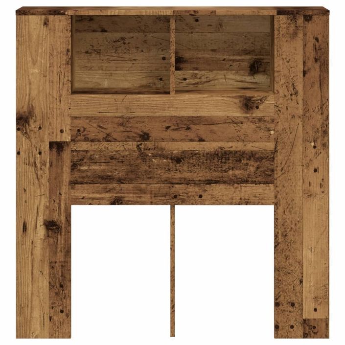 Armoire de tête de lit vieux bois 100x19x104,5 cm - Photo n°4