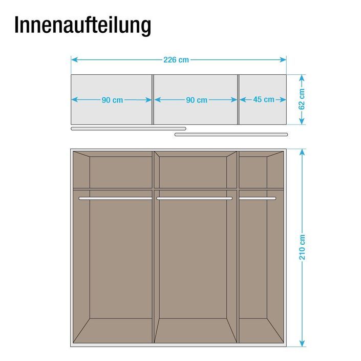 Armoire design 2 portes coulissantes blanc et verre noir Kudo - Photo n°5