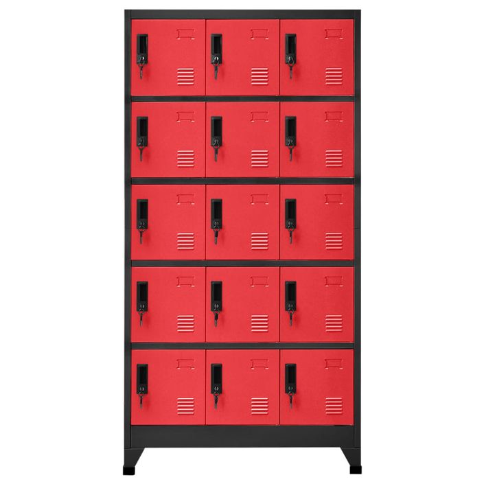 Armoire en acier Koface 90 cm – 15 casiers avec fermeture à clé - Photo n°2