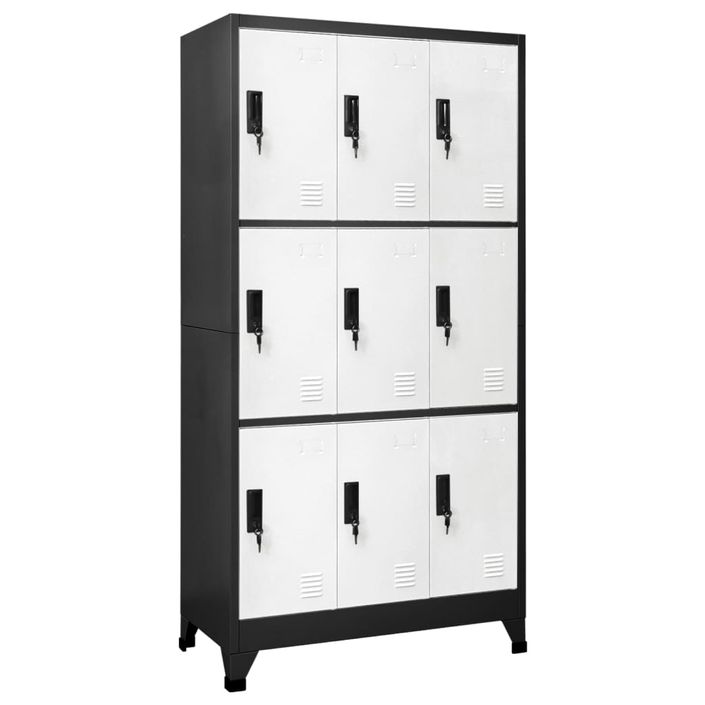 Armoire en acier Koface 90 cm – 9 casiers avec fermeture à clé - Photo n°12