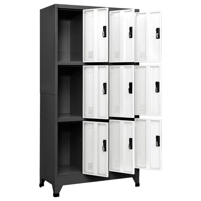Armoire en acier Koface 90 cm – 9 casiers avec fermeture à clé - Photo n°10