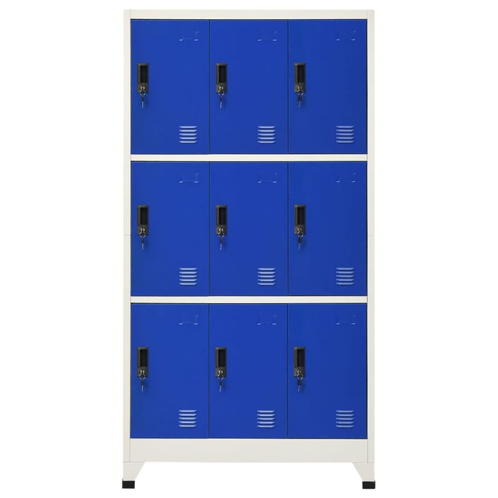 Armoire en acier Koface 90 cm – 9 casiers avec fermeture à clé - Photo n°1