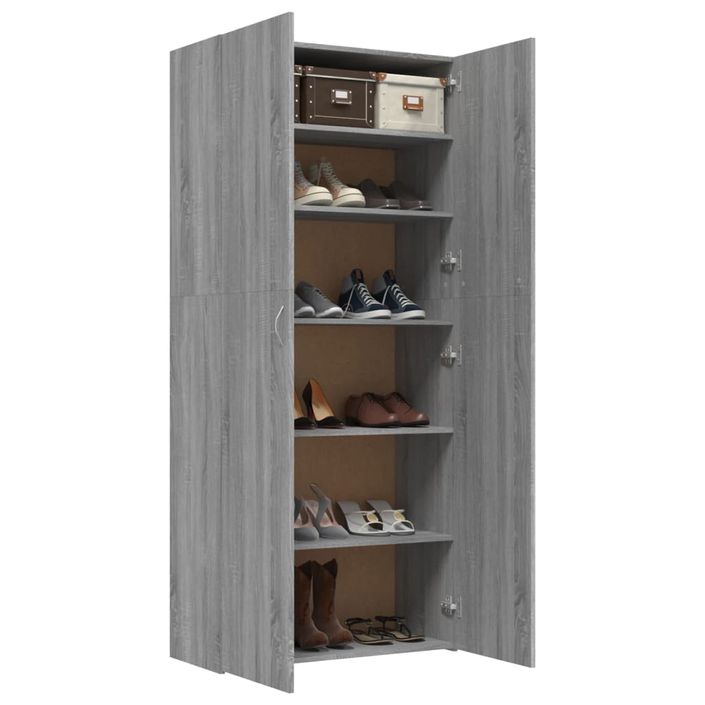 Armoire en bois 2 portes multifonctions Bakari 80 cm - Pratique et sobre - Photo n°2
