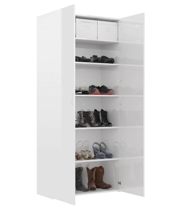 Armoire en bois 2 portes multifonctions Bakari 80 cm - Pratique et sobre - Photo n°9