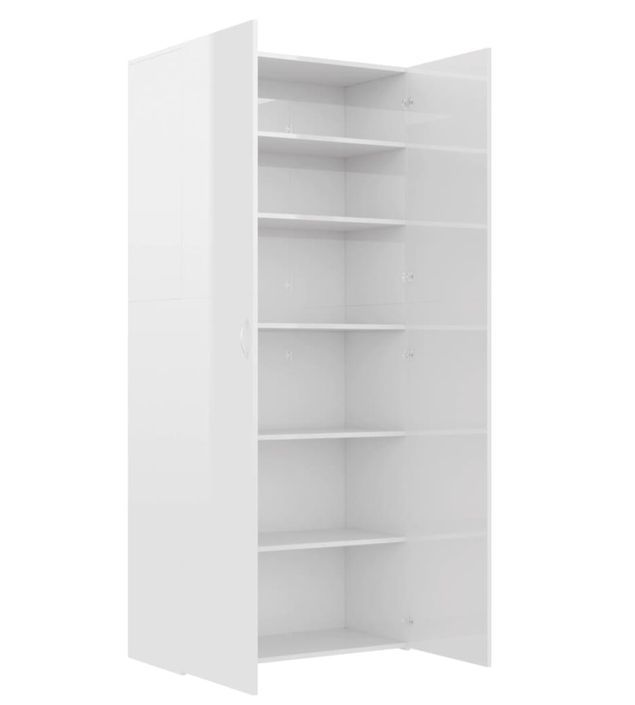 Armoire en bois 2 portes multifonctions Bakari 80 cm - Pratique et sobre - Photo n°11