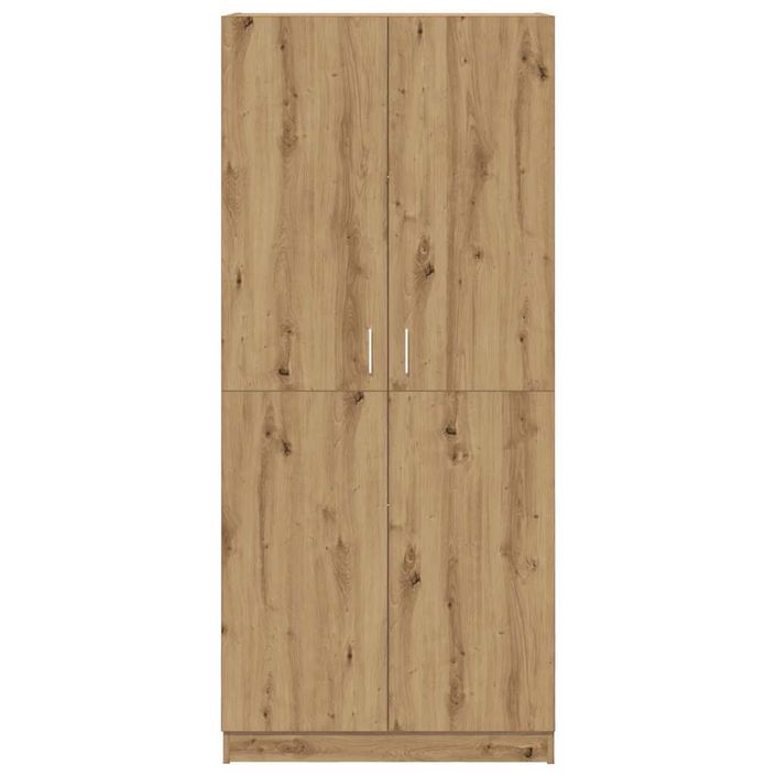 Armoire en chêne artisanal 90 x 52 x 200 cm bois d'ingénierie - Photo n°4