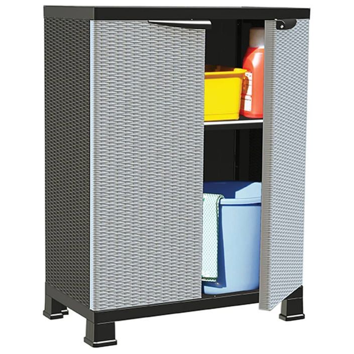 Armoire en plastique 68x39x92 cm Design de rotin - Photo n°1