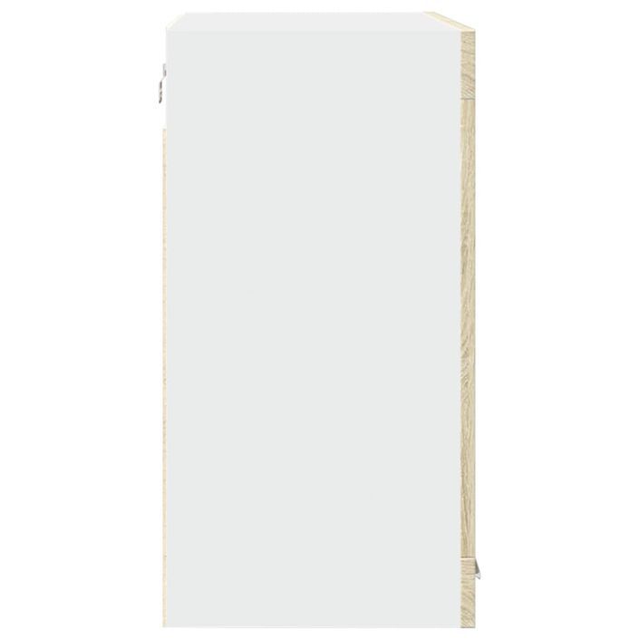 Armoire en verre suspendue Chêne sonoma 80x31x60 cm - Photo n°7