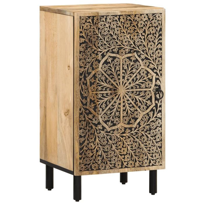 Armoire latérale 40x33x75 cm bois massif de manguier - Photo n°1